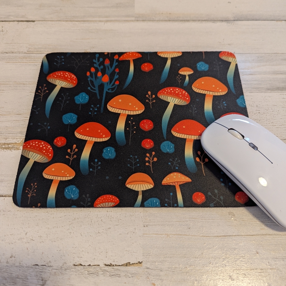 Mushroom Pattern Design Custom Non Slip Mouse Pad 8.7inx7in